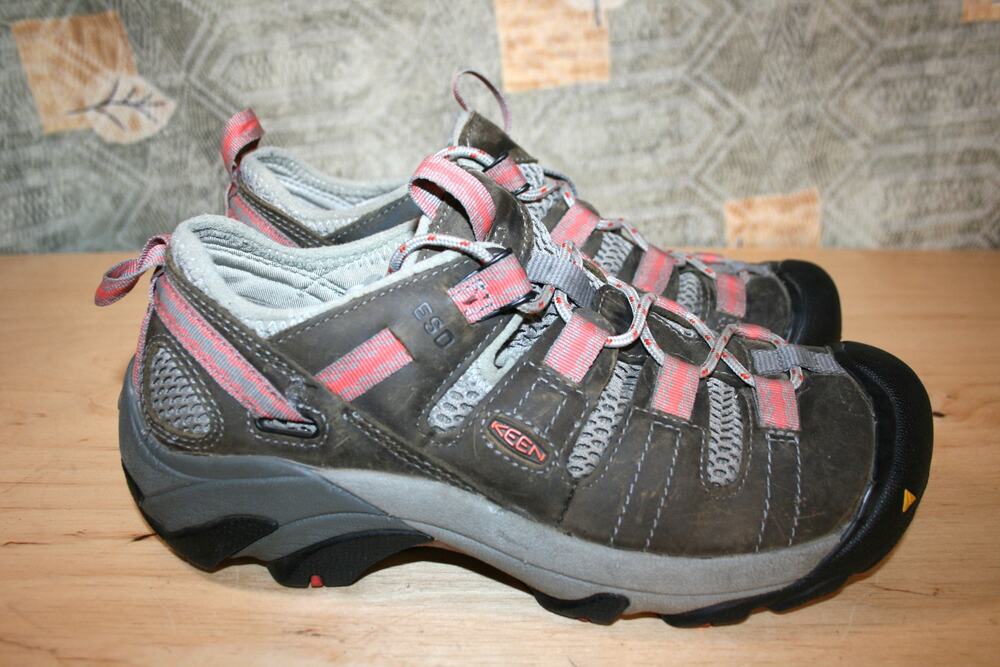 KEEN Utility Atlanta Brown Leather Hiking Shoes 38.5 / 8